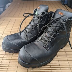 STC 21982-7 Size 13 Men's 6 In Work Boot Steel Toe Work Boot, BlackWith a splas